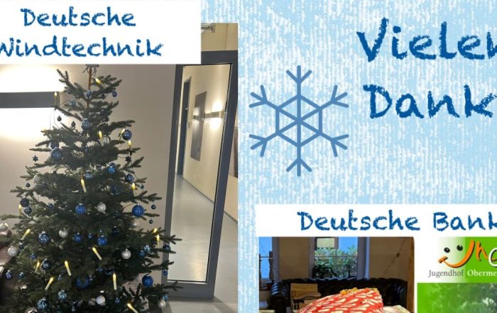 Danke den Spendern der Aktion Weihnachtswünsche.